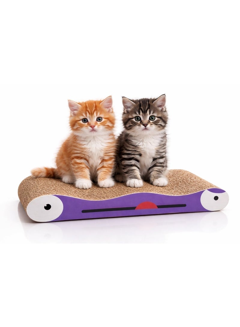 Petto 2-in-1 Reversible Cat Scratcher Cardboard Pad with Catnip – Durable Corrugated Scratching Board for Indoor Cats – Purple - Image 3